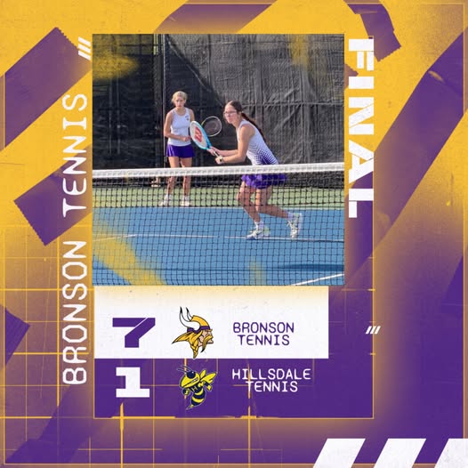 Bronson girls tennis gets road win over Hillsdale 7-1